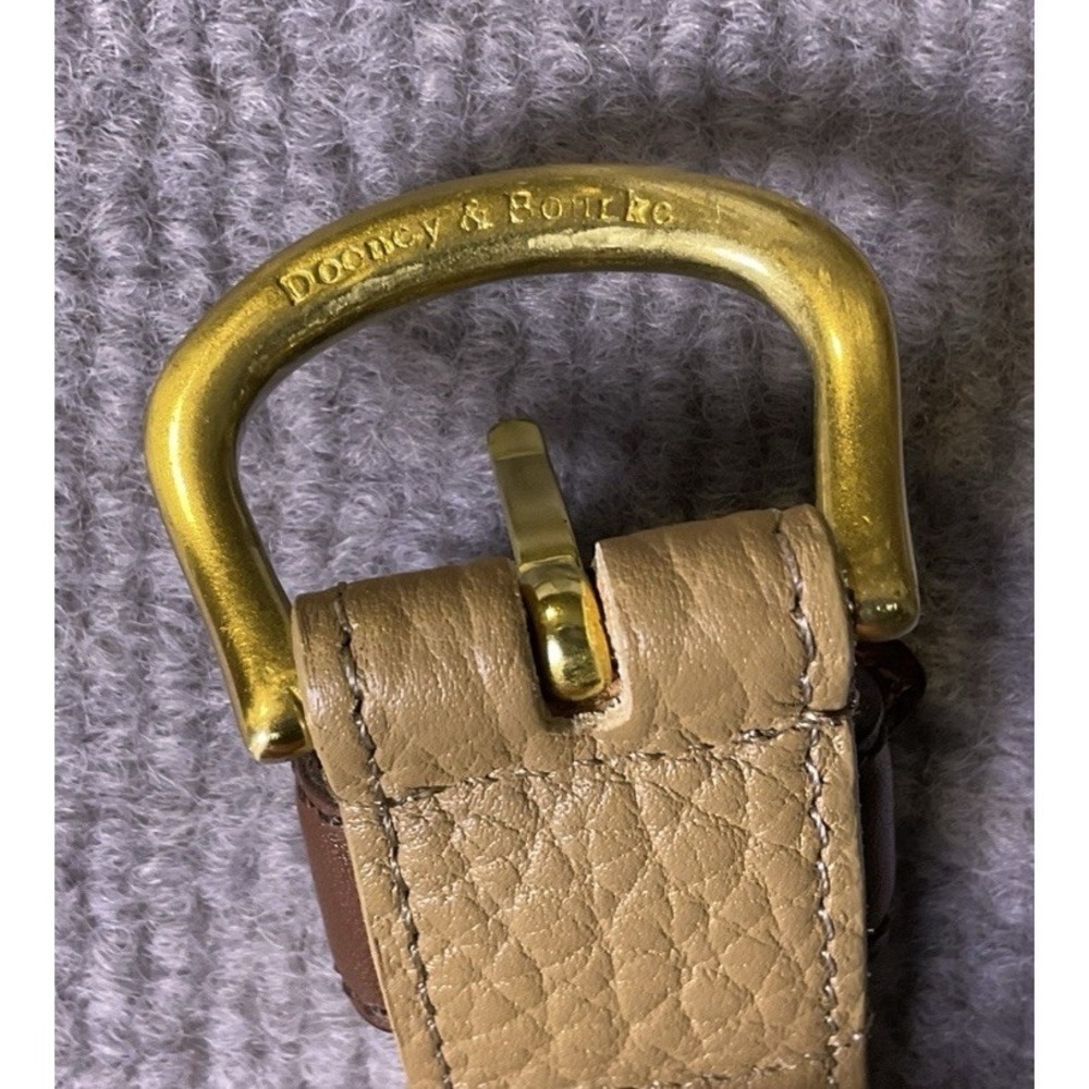 Vintage Dooney & Bourke Belt Brown All Weather Leather Women XL38-40  USA - Picture 11 of 15
